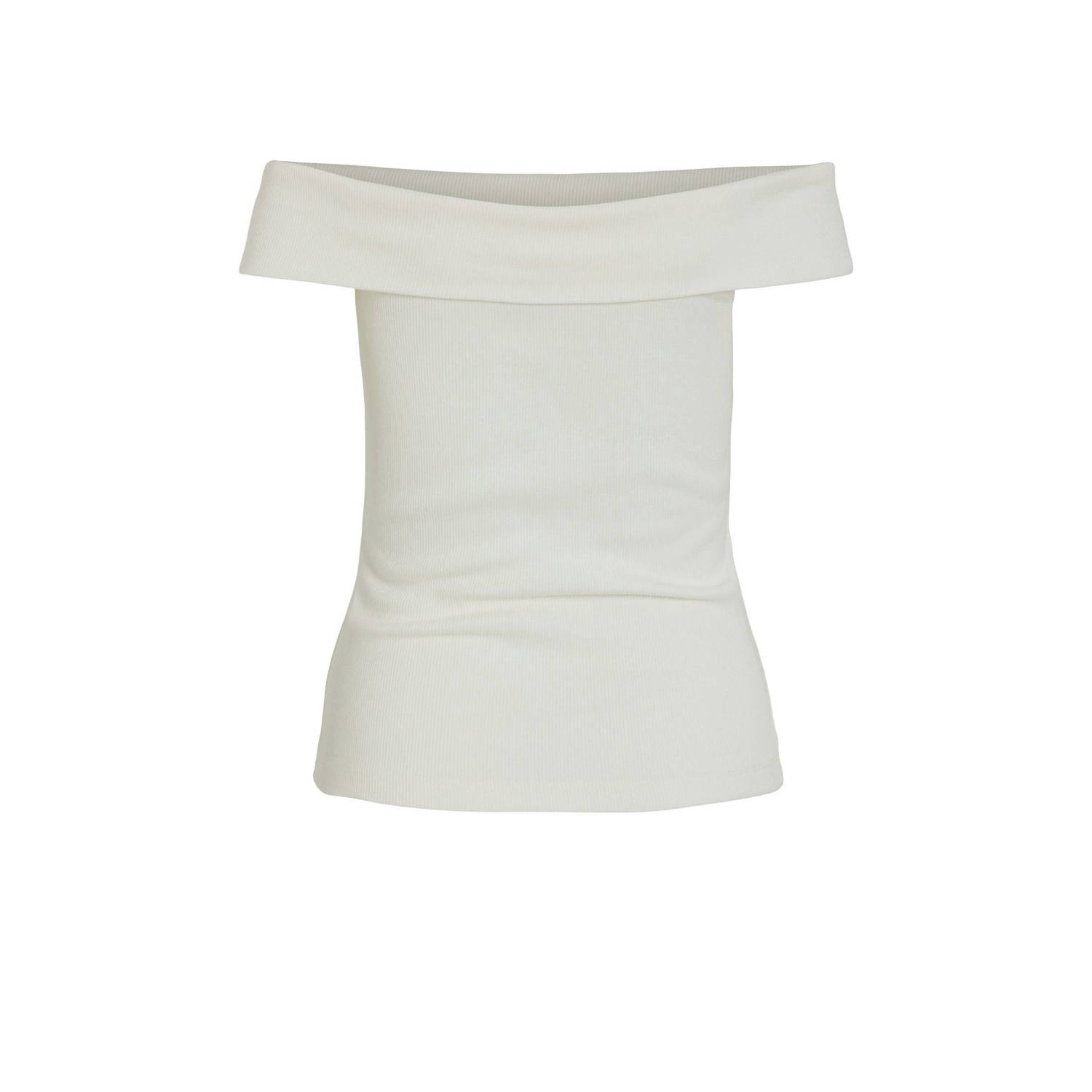 VILA off shoulder top VISAHIA wit