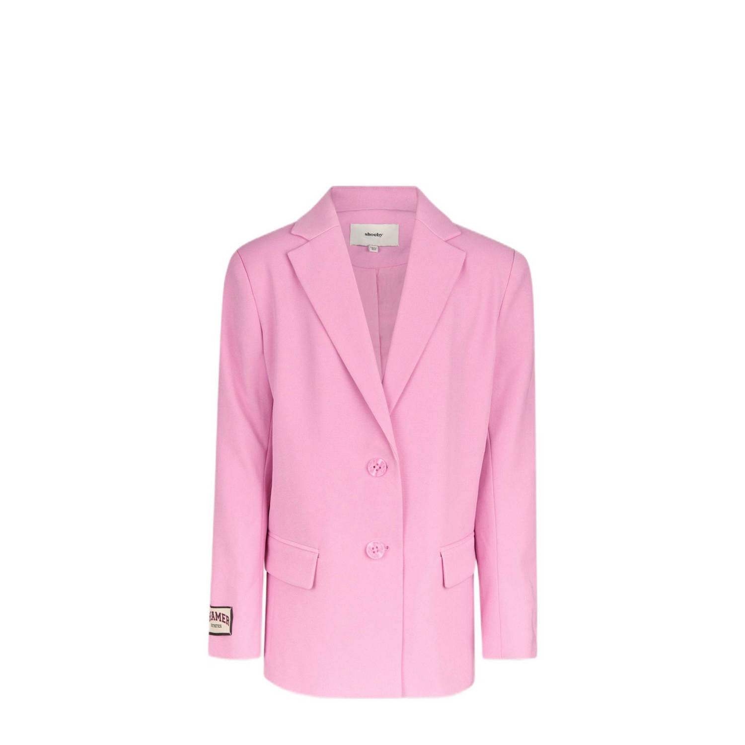 Shoeby blazer roze Meisjes Polyester Reverskraag Effen 134 140