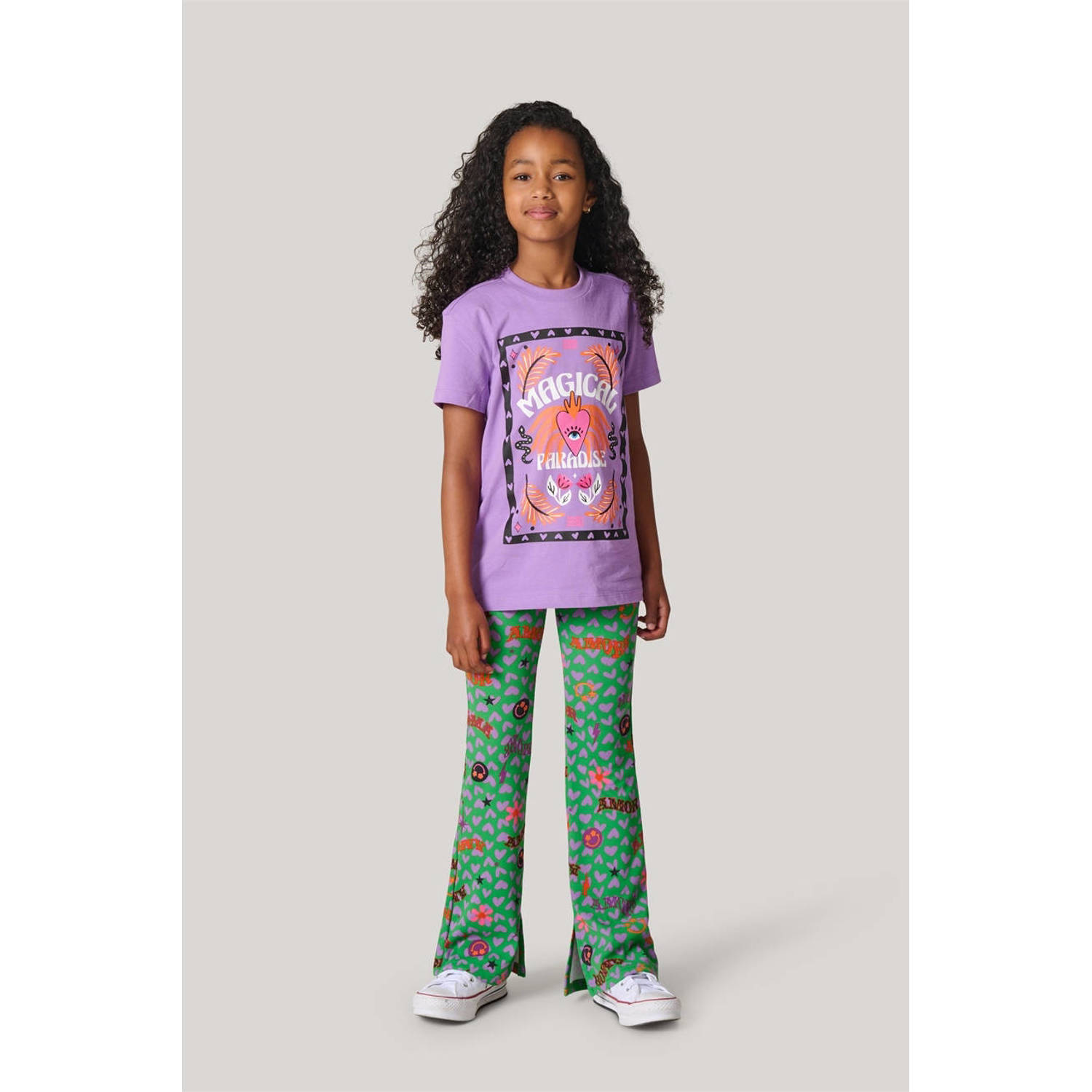 Shoeby T-shirt met printopdruk lila