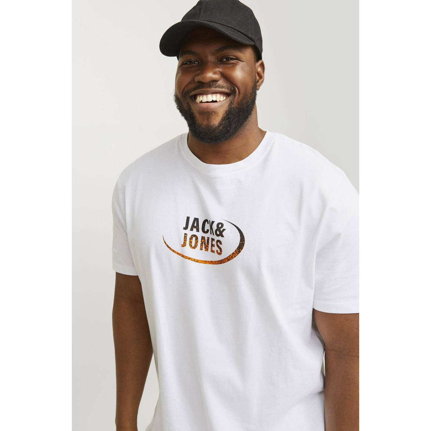 JACK & JONES PLUS SIZE T-shirt JCOGRADIENT Plus Size met printopdruk wit