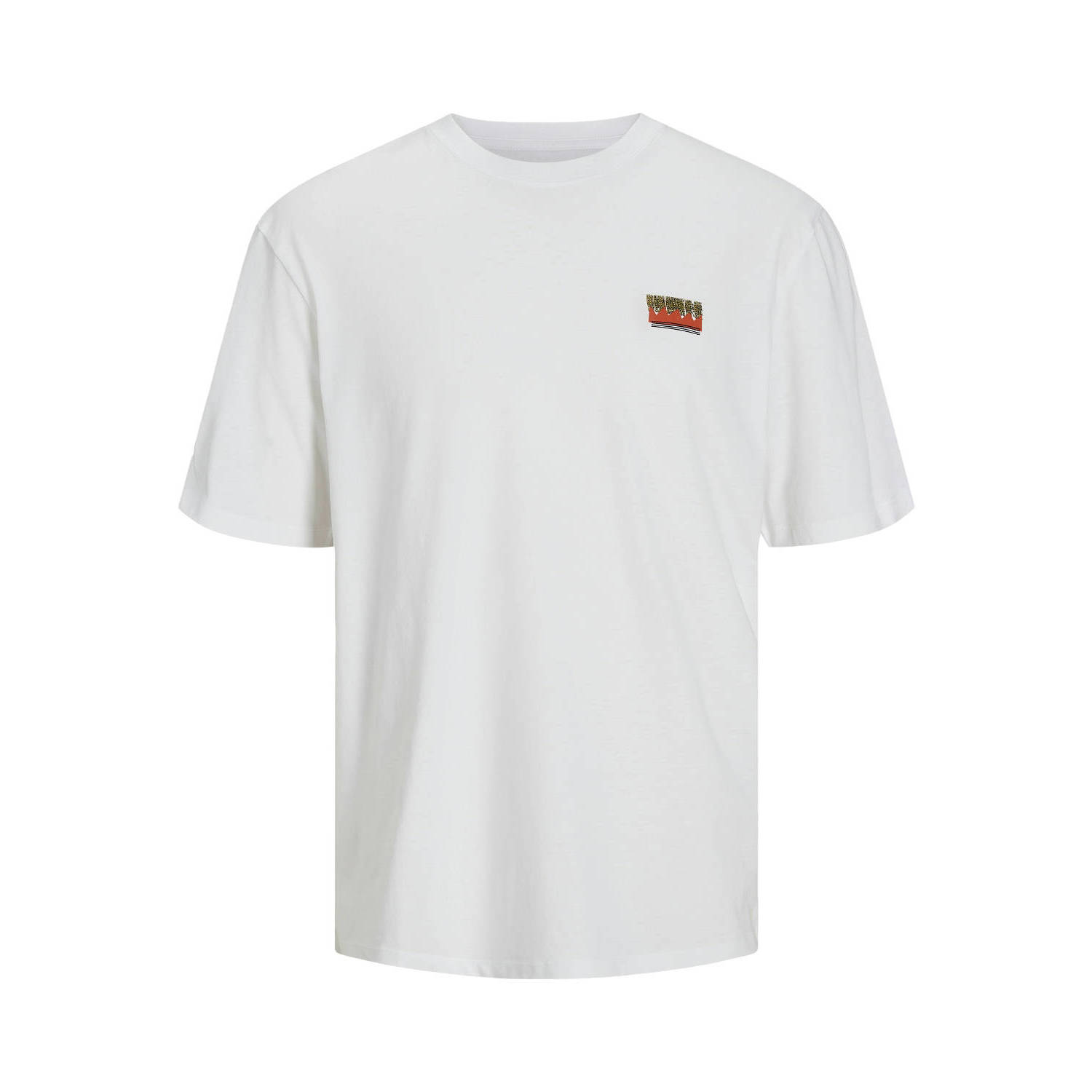 JACK & JONES PLUS SIZE T-shirt JORCANON Plus Size met backprint wit