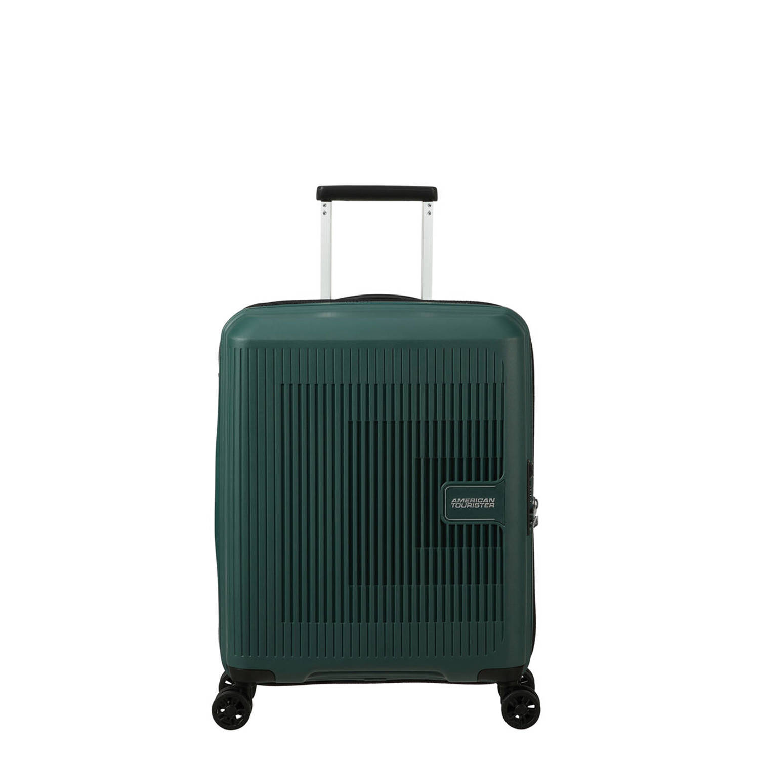 American Tourister trolley Aerostep 55 cm. Expandable donkergroen