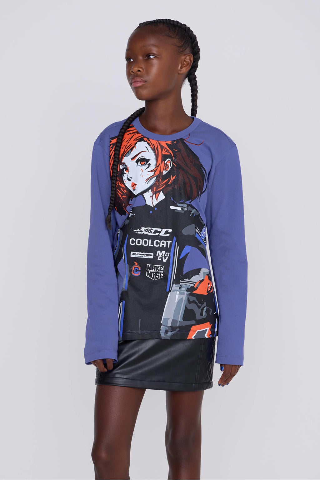 Coolcat Longsleeve T-shirt Tabitha met Motor Girl Print