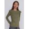 Coolcat Longsleeve Ruffels Rib Top Tegan Khaki