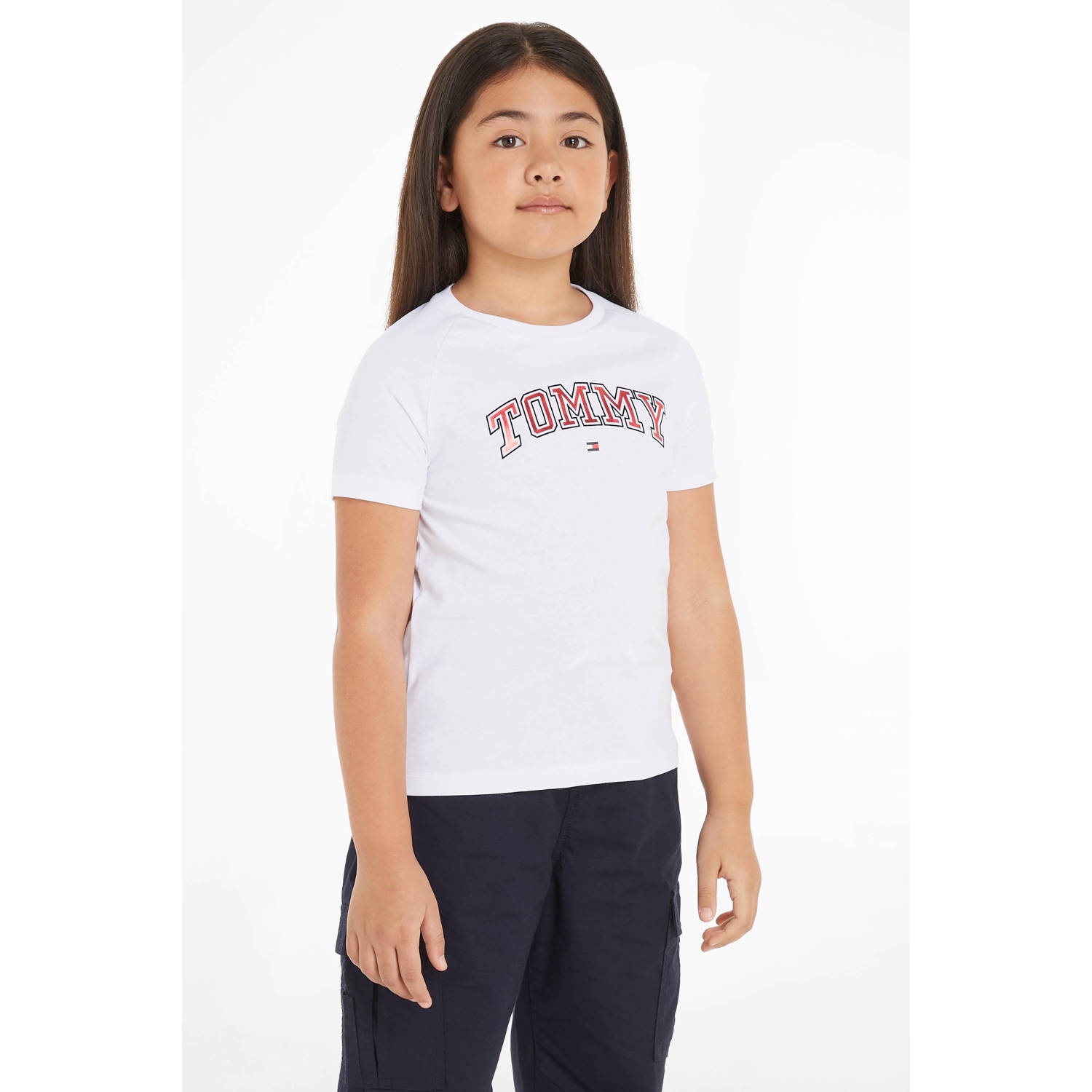 Tommy Hilfiger T-shirt met logo wit rood