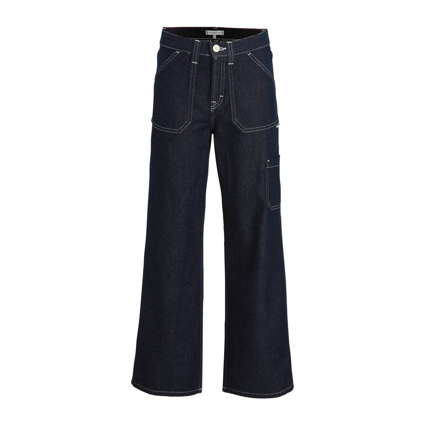 Tommy Hilfiger high waist wide leg jeans Mabel rinse Blauw Meisjes Denim 128