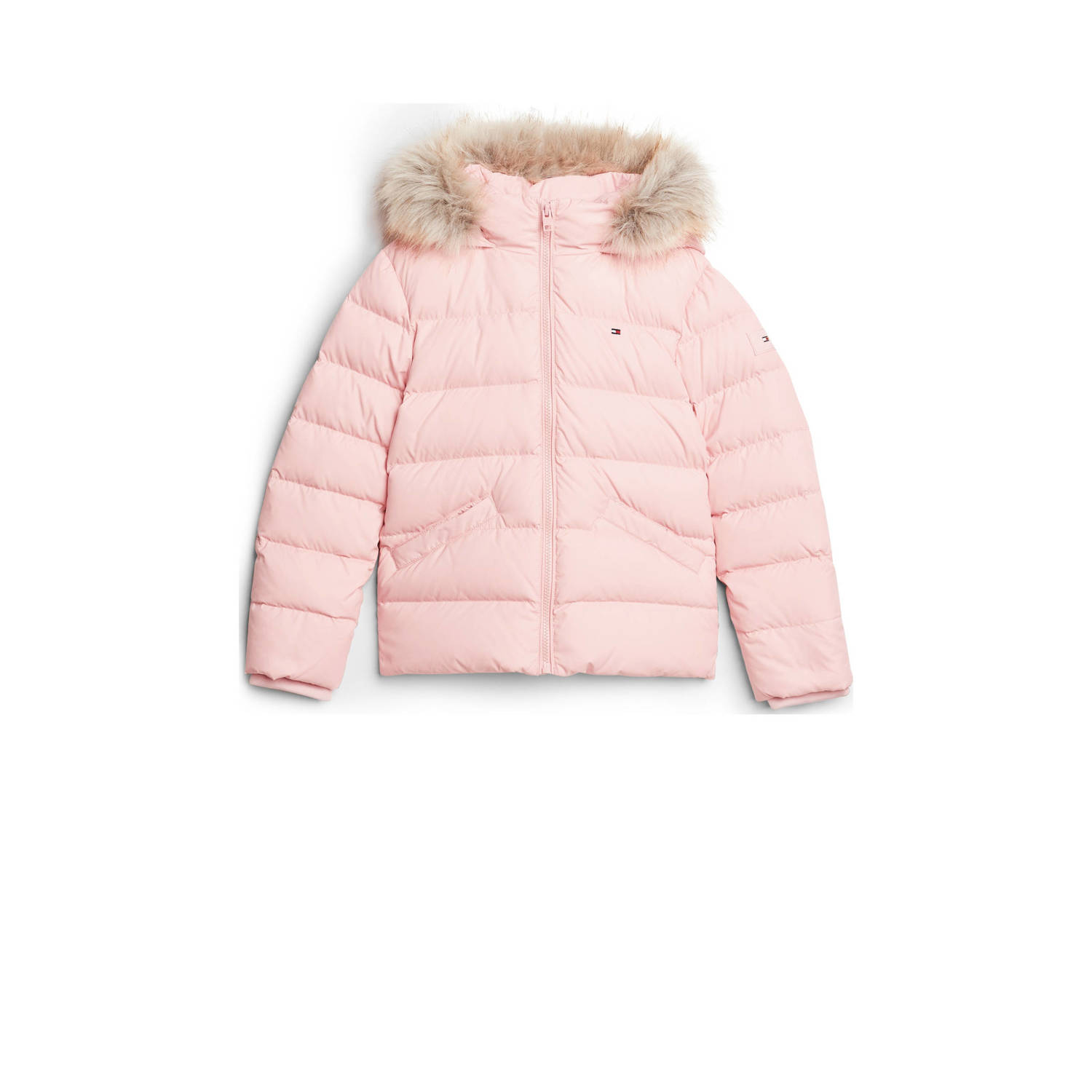 Tommy Hilfiger Gewatteerde jas ESSENTIAL DOWN FUR HOOD JACKET met imitatiebont bij de capuchon