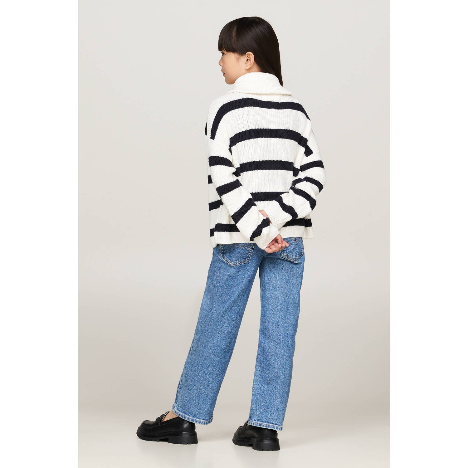 Tommy Hilfiger gestreepte trui ecru donkerblauw