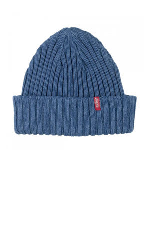geribde muts Indigo donkerblauw