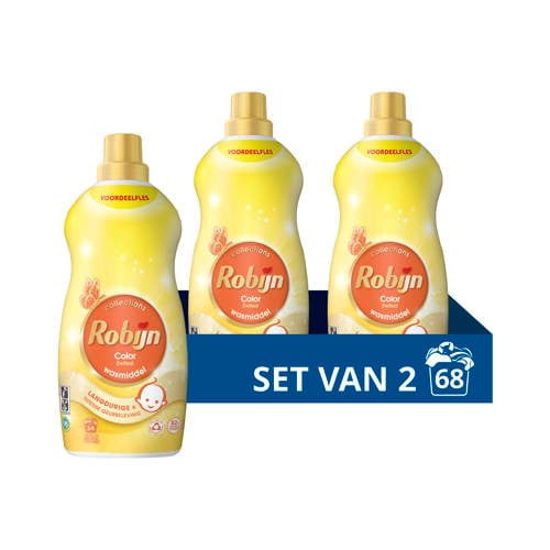 Robijn Klein & Krachtig Collections vloeibaar wasmiddel Color Zwitsal - 2 x 34 wasbeurten - 68 wasbeurten afbeelding