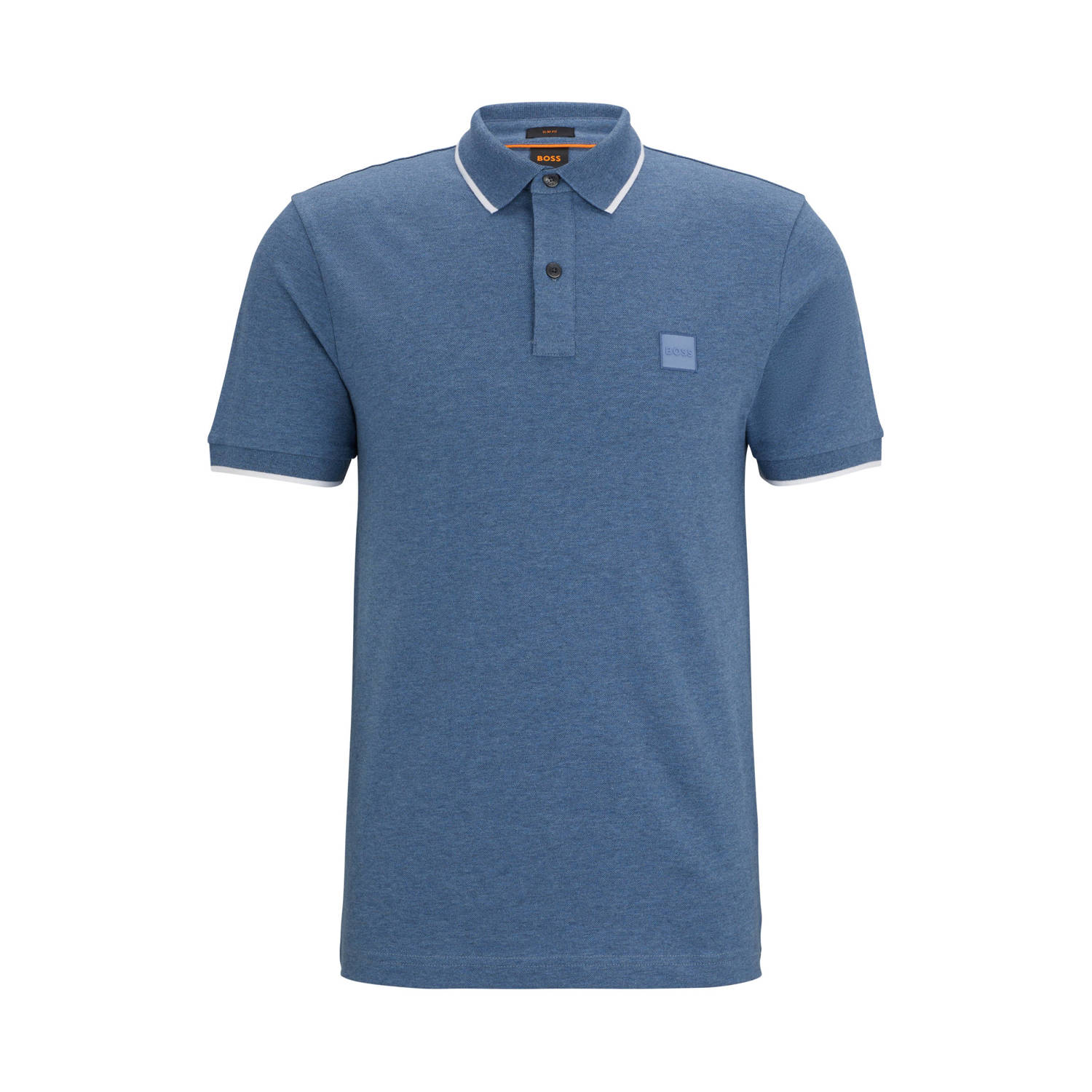 BOSS slim fit polo PASSERTIP met contrastbies