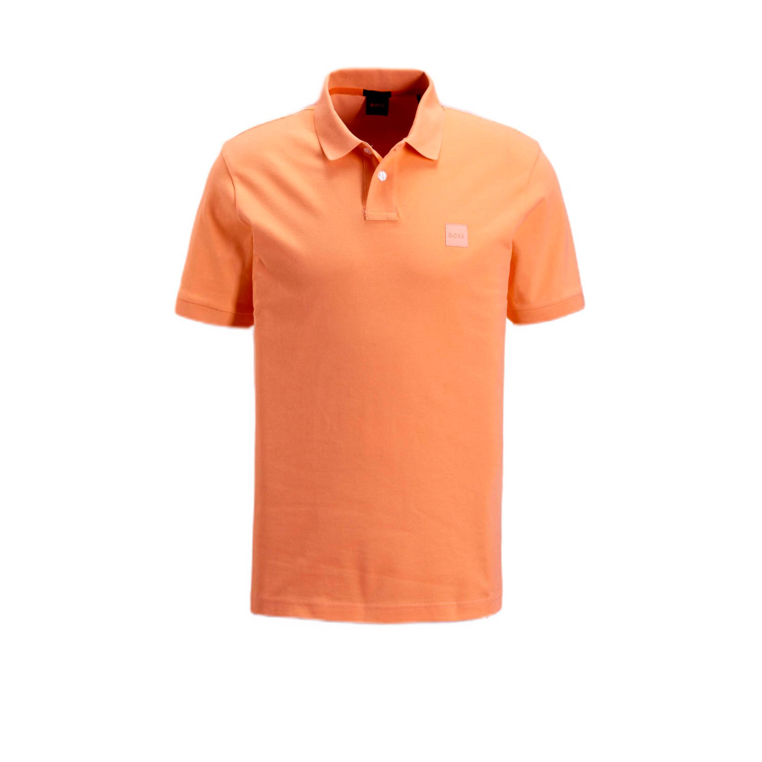 Hugo Boss Oranje Polo Shirt Korte Mouw Slim Fit Orange Heren