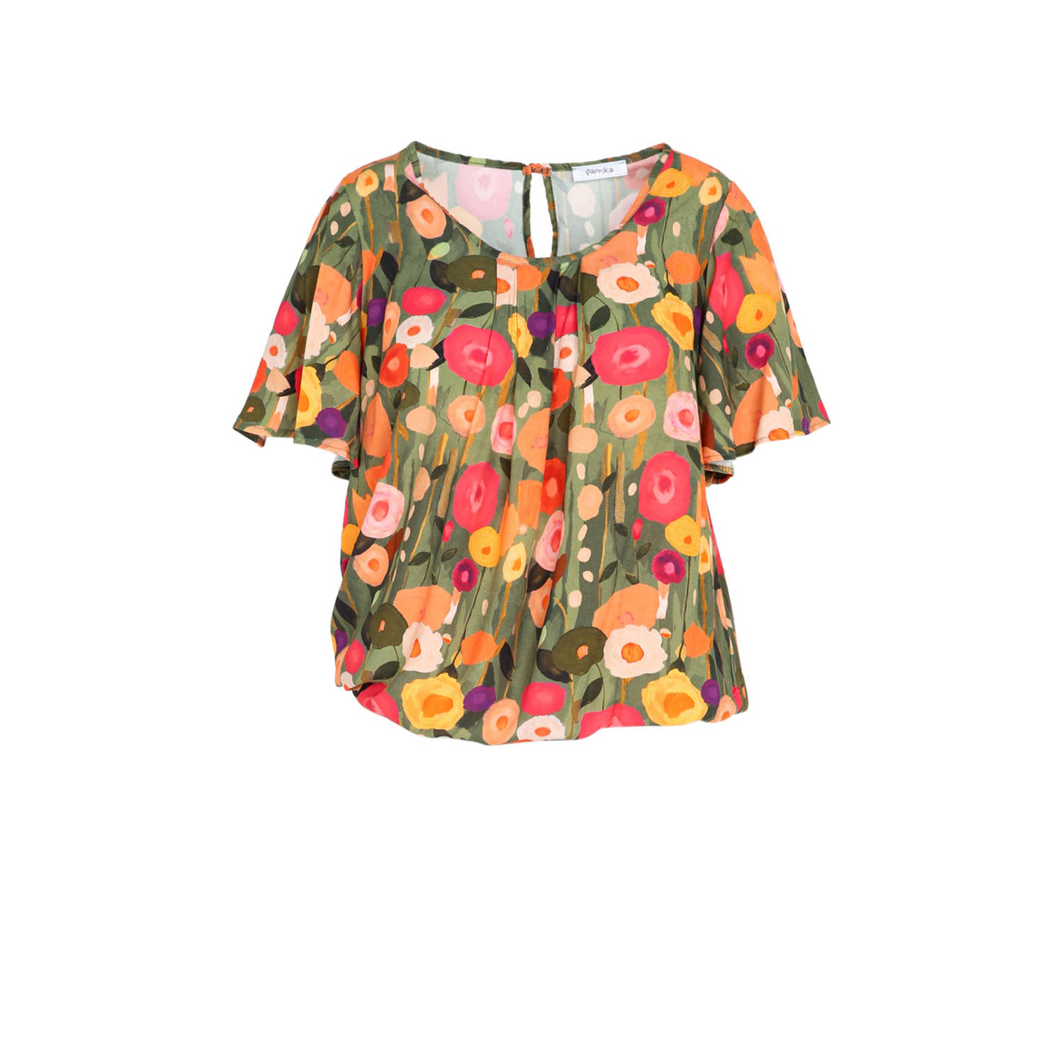 Paprika top met all over print