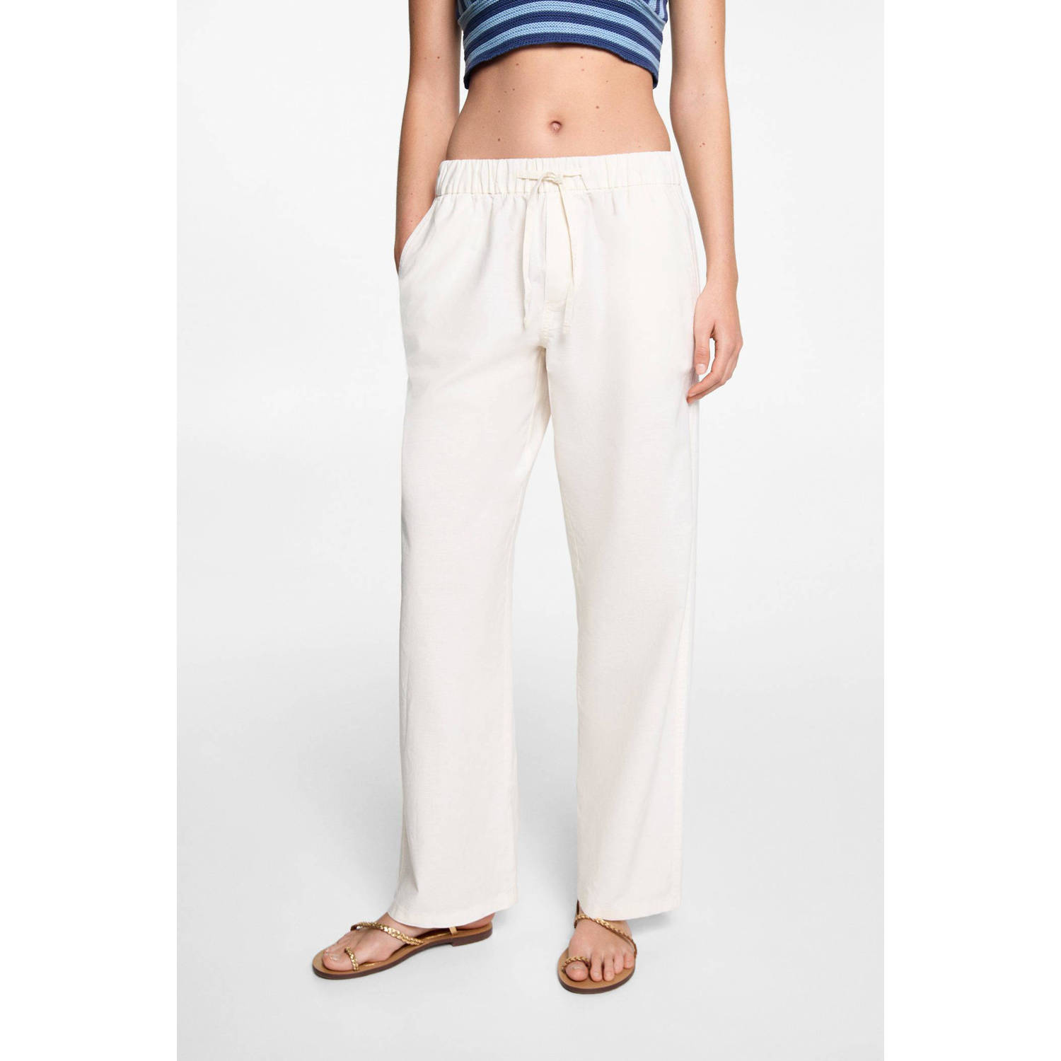 Mango Kids broek ecru