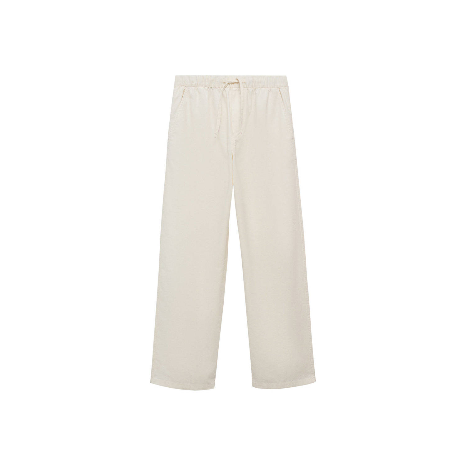 Mango Kids broek ecru Meisjes Katoen Effen 152(XXS)