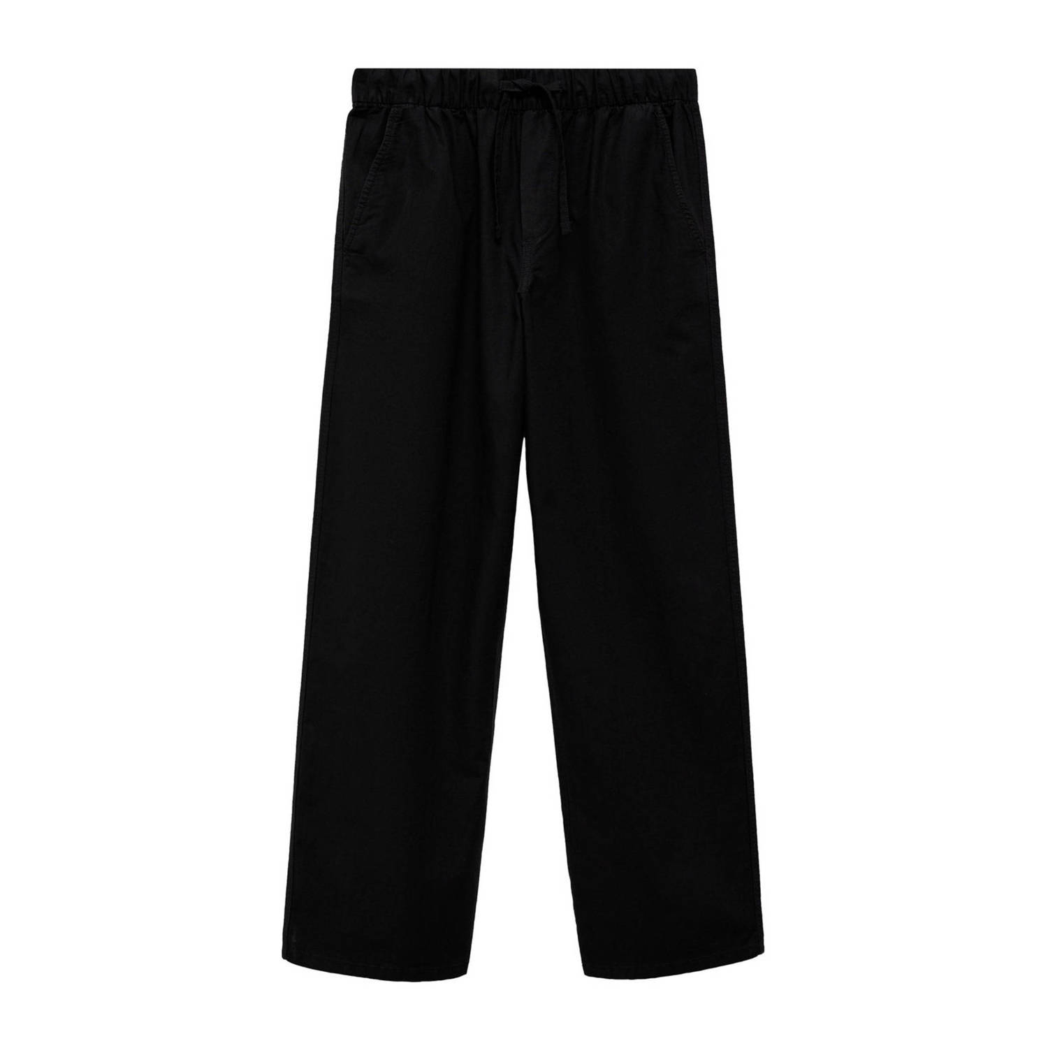 Mango Kids broek zwart Meisjes Katoen Effen 23 | Broek van