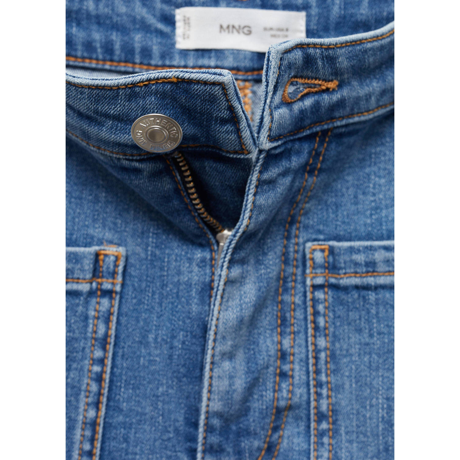 Mango Kids denim short medium blue denim