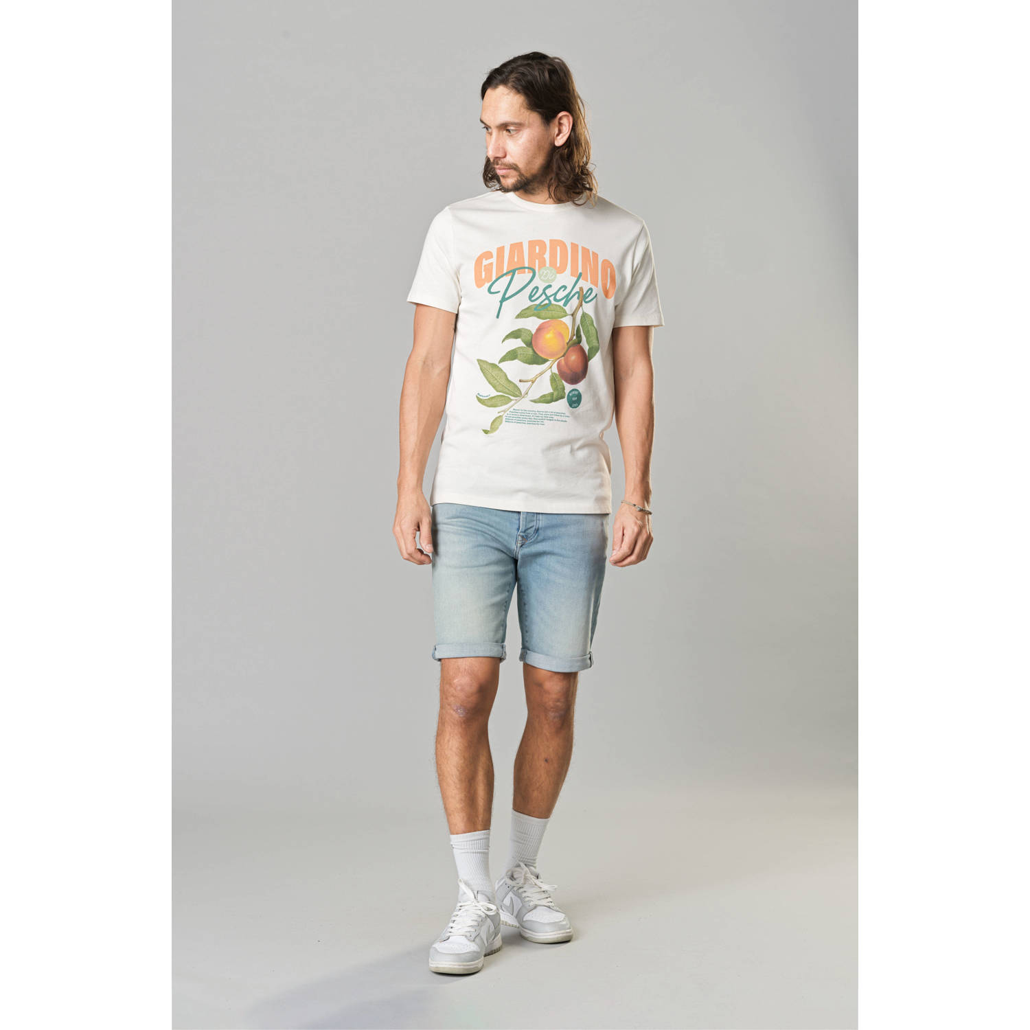 Kultivate T-shirt GIARDINO met printopdruk egret