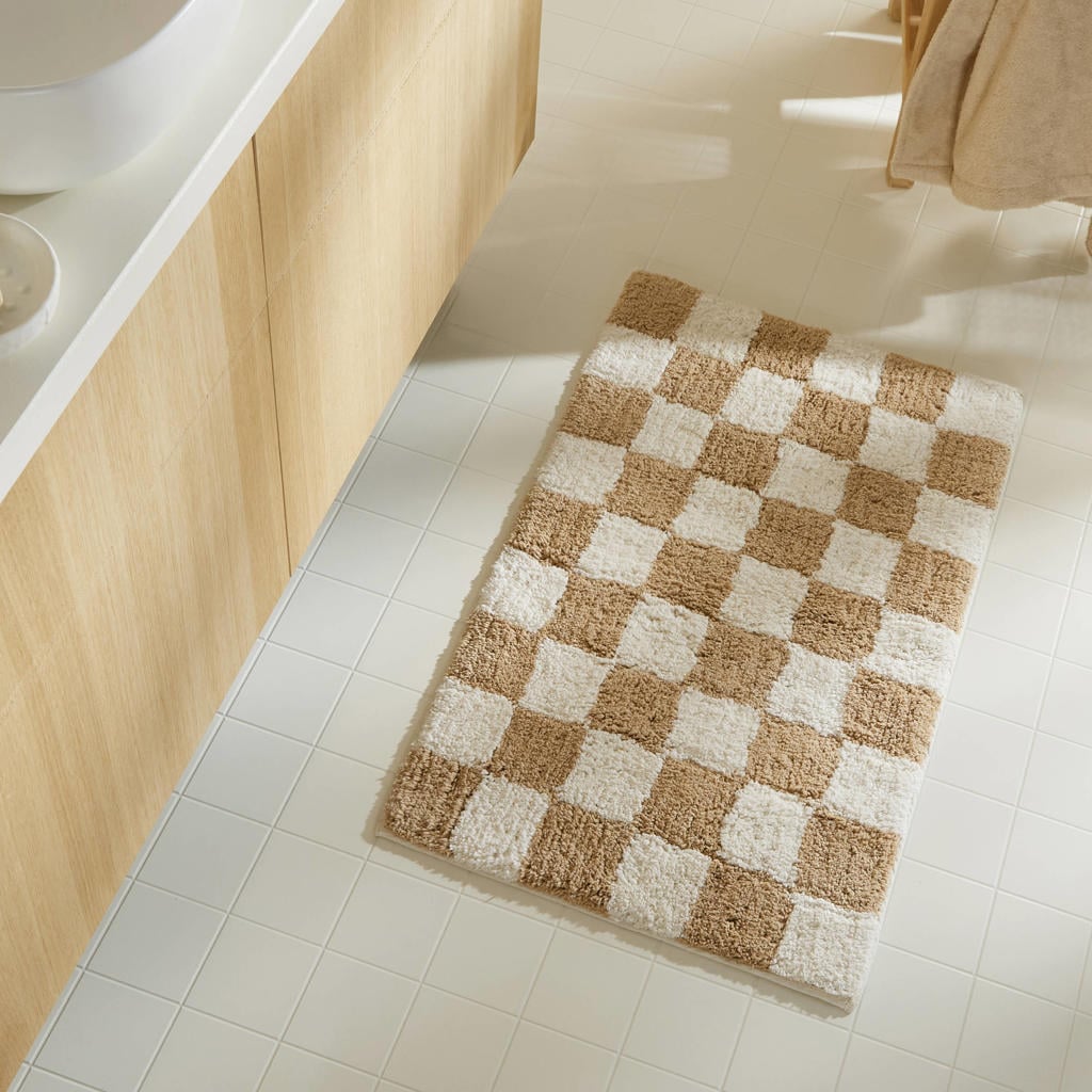 NOUS Living badmat Check rechthoek (80x50 cm)