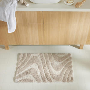 badmat Swirl - zand/off white (80x50 cm)