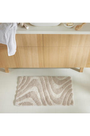 badmat Swirl - zand/off white (80x50 cm)
