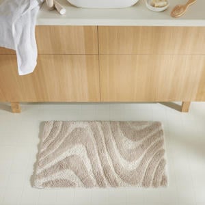 badmat Swirl - zand/off white (80x50 cm)