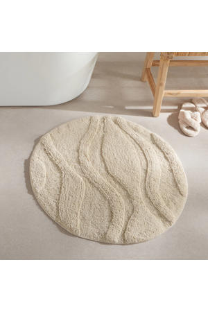 ronde badmat zand (80x80 cm)