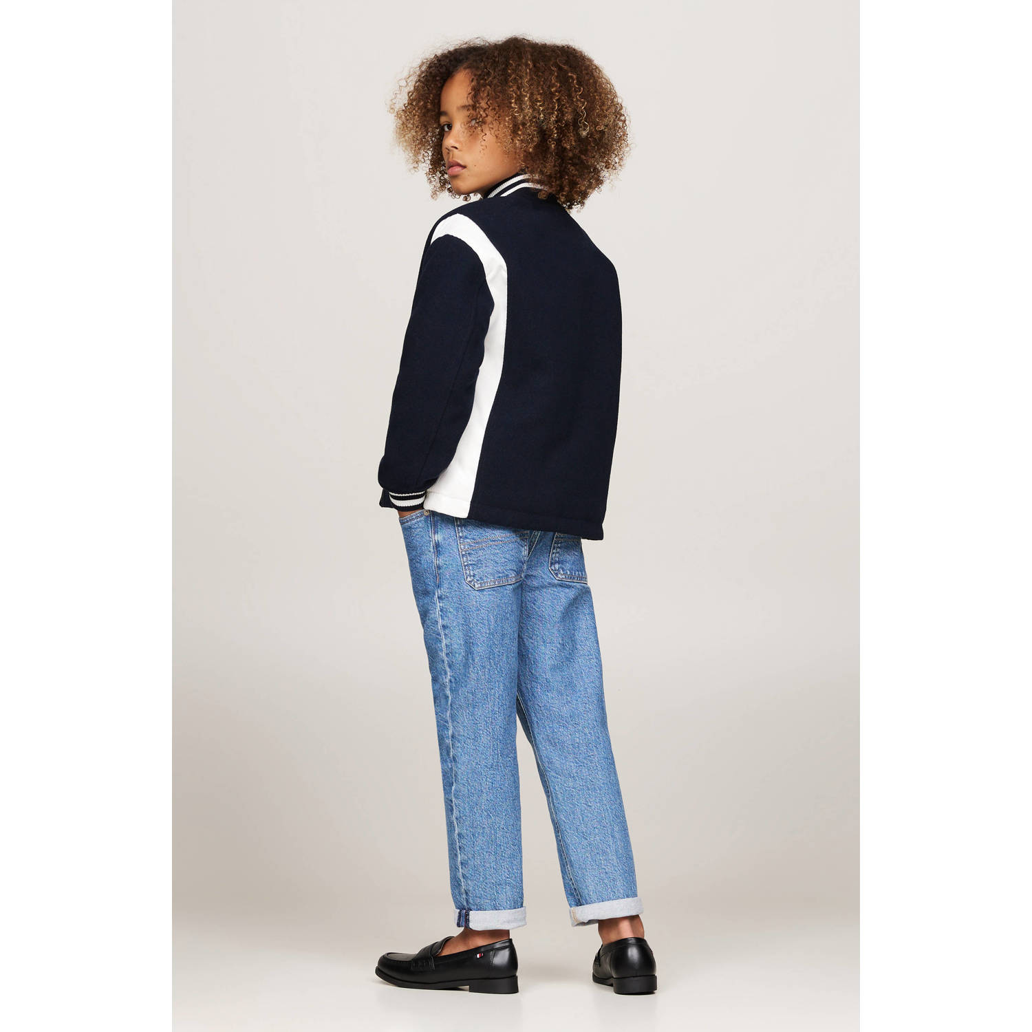 Tommy Hilfiger baseball jacket donkerblauw wit