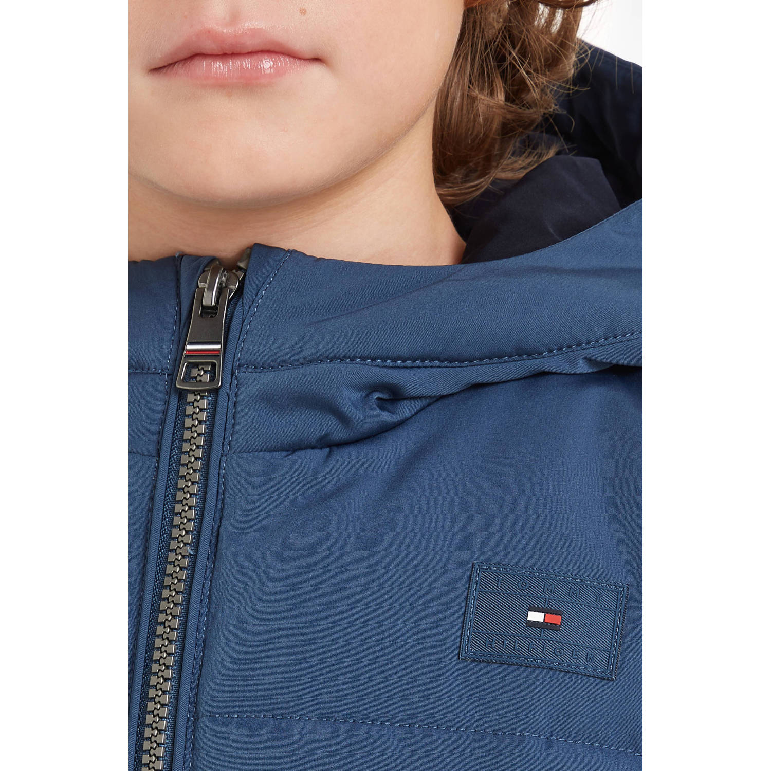 Tommy Hilfiger gewatteerde winterjas blauw