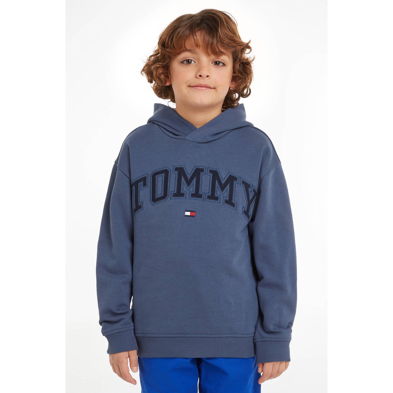 Tommy Hilfiger hoodie met logo donkerblauw