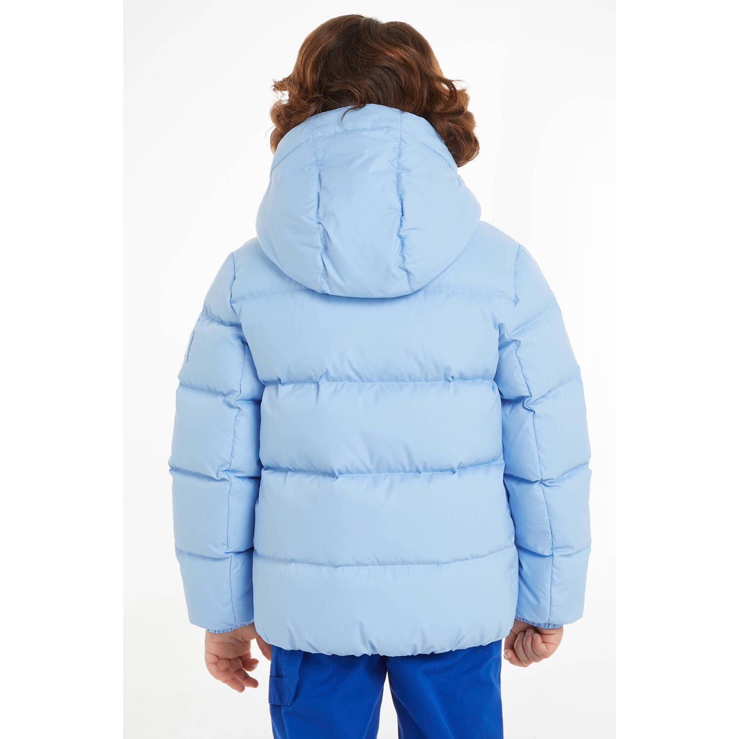 Tommy Hilfiger gewatteerde winterjas ESSENTIAL lichtblauw