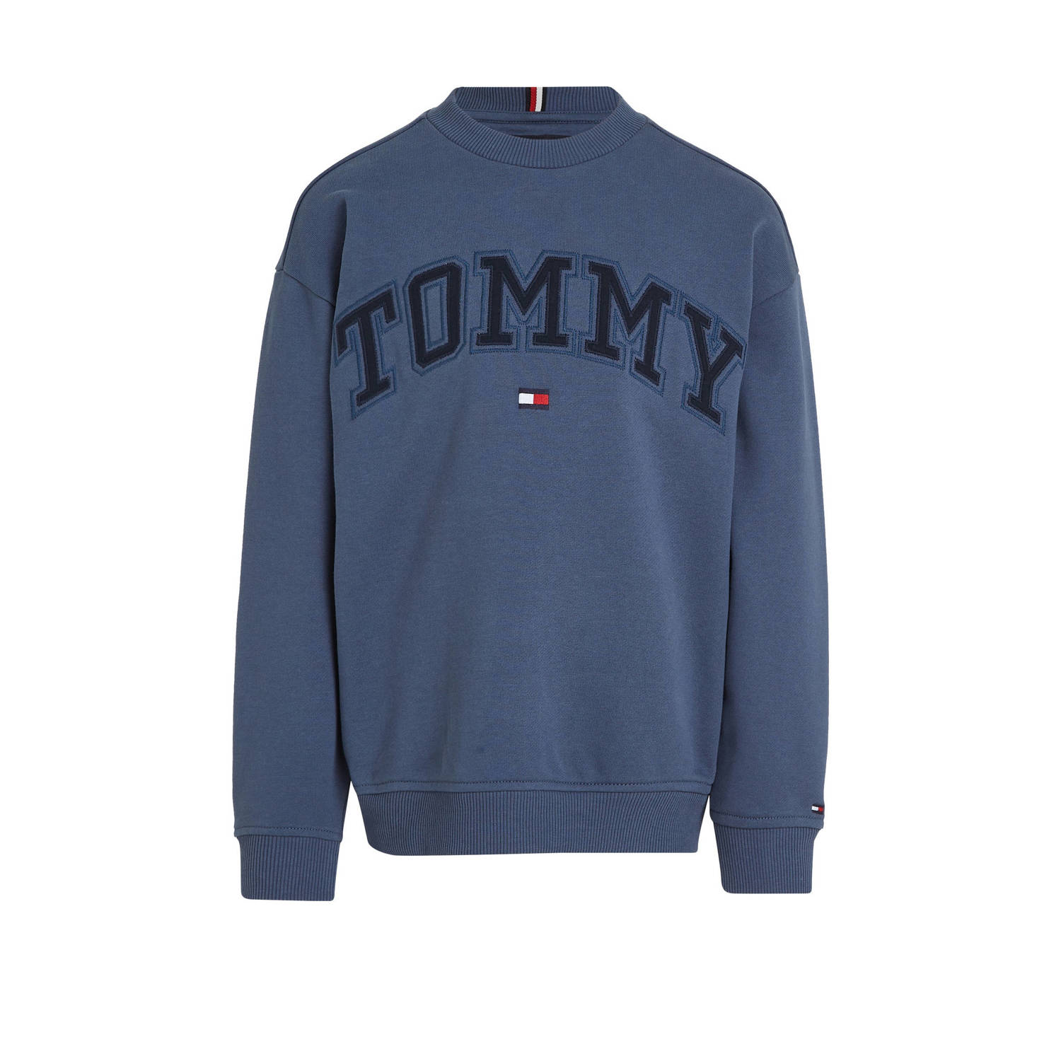 Tommy Hilfiger sweater met logo donkerblauw Logo 104