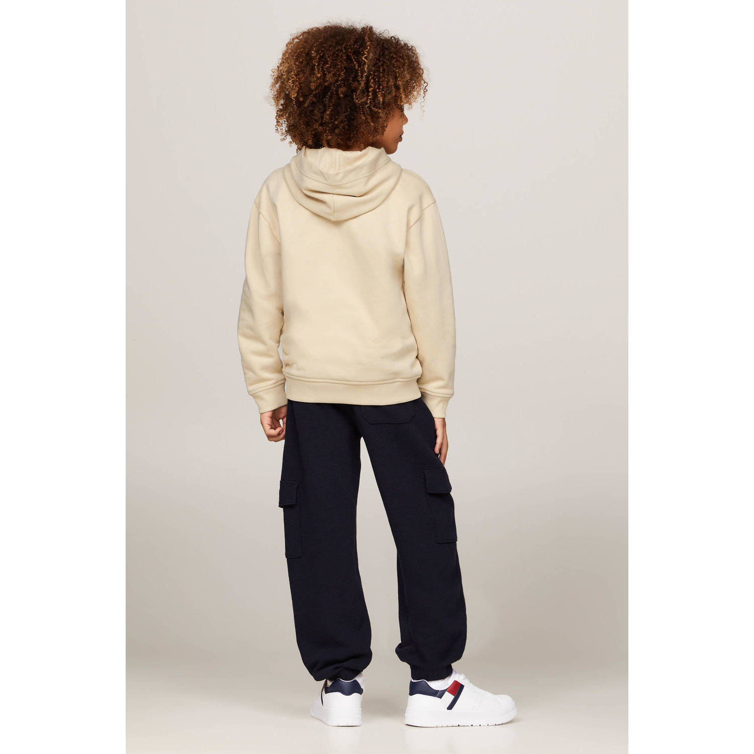 Tommy Hilfiger hoodie met logo ecru