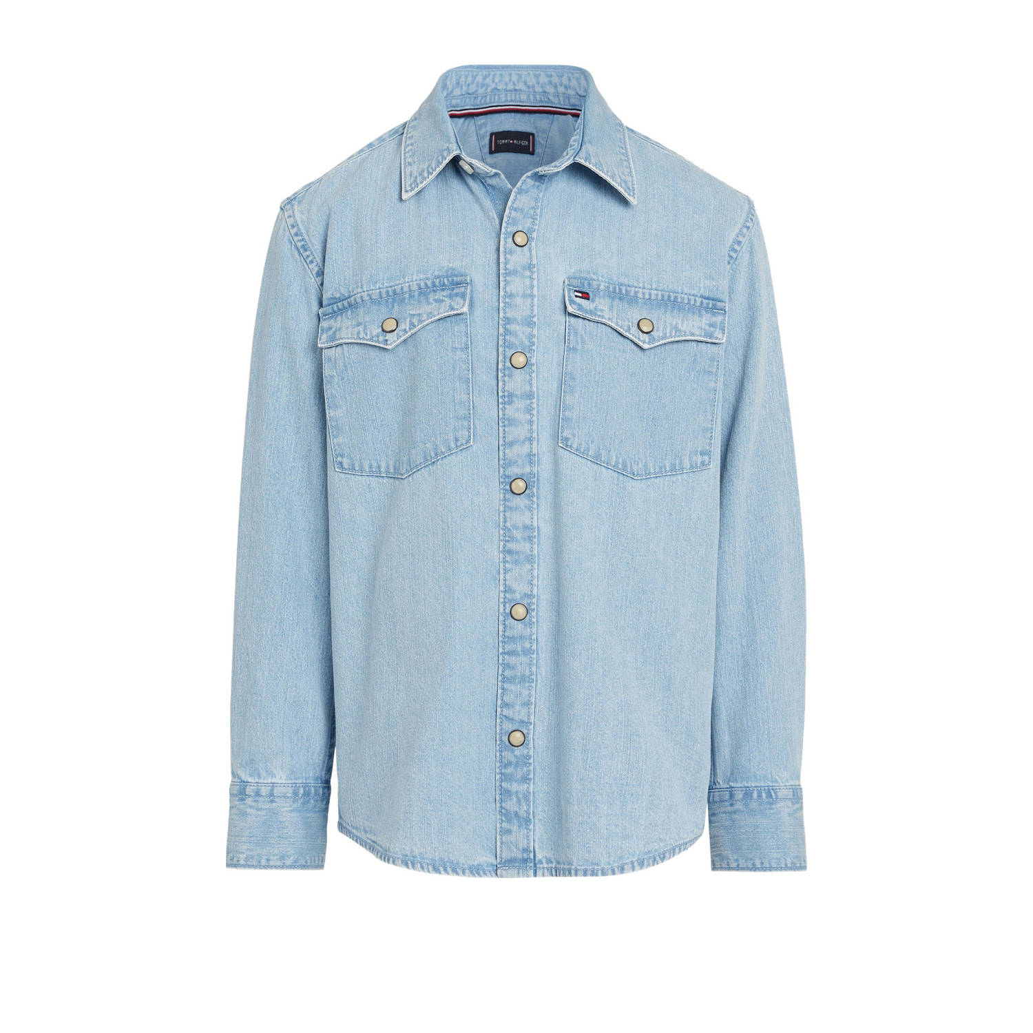 Tommy Hilfiger Overhemd met lange mouwen DENIM SHIRT LS Kinderen tot 16 jaar met logostiksel