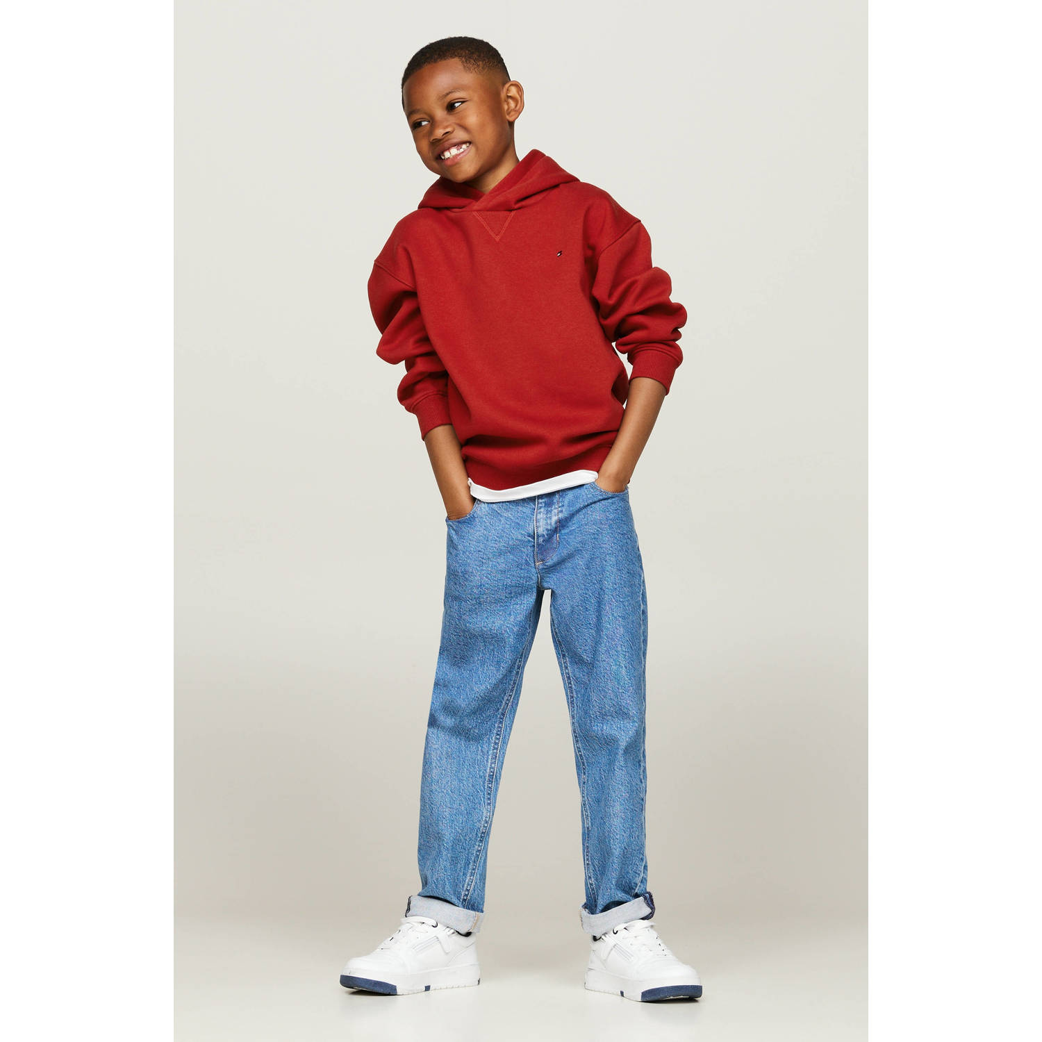 Tommy Hilfiger gemêleerde hoodie rood