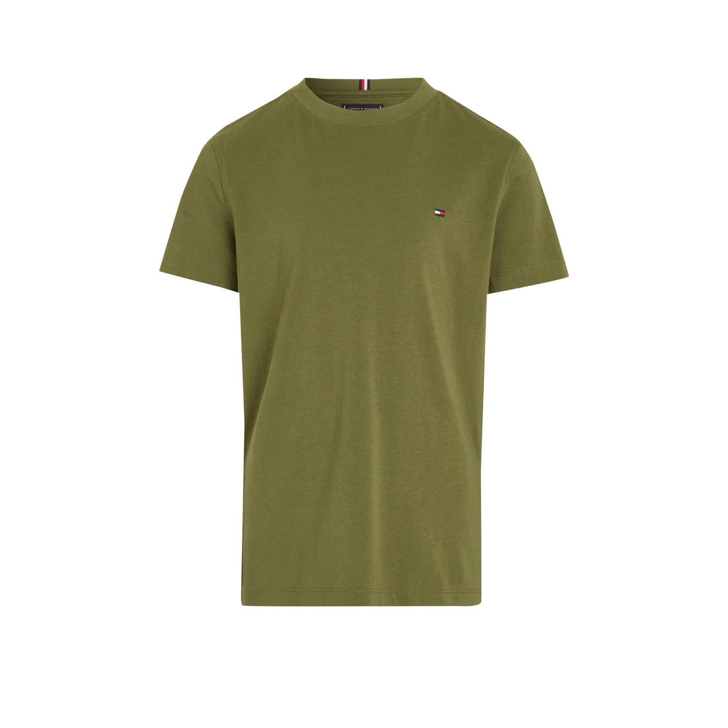 Tommy Hilfiger T-shirt ESSENTIAL Groen Jongens Katoen Ronde hals Effen 176