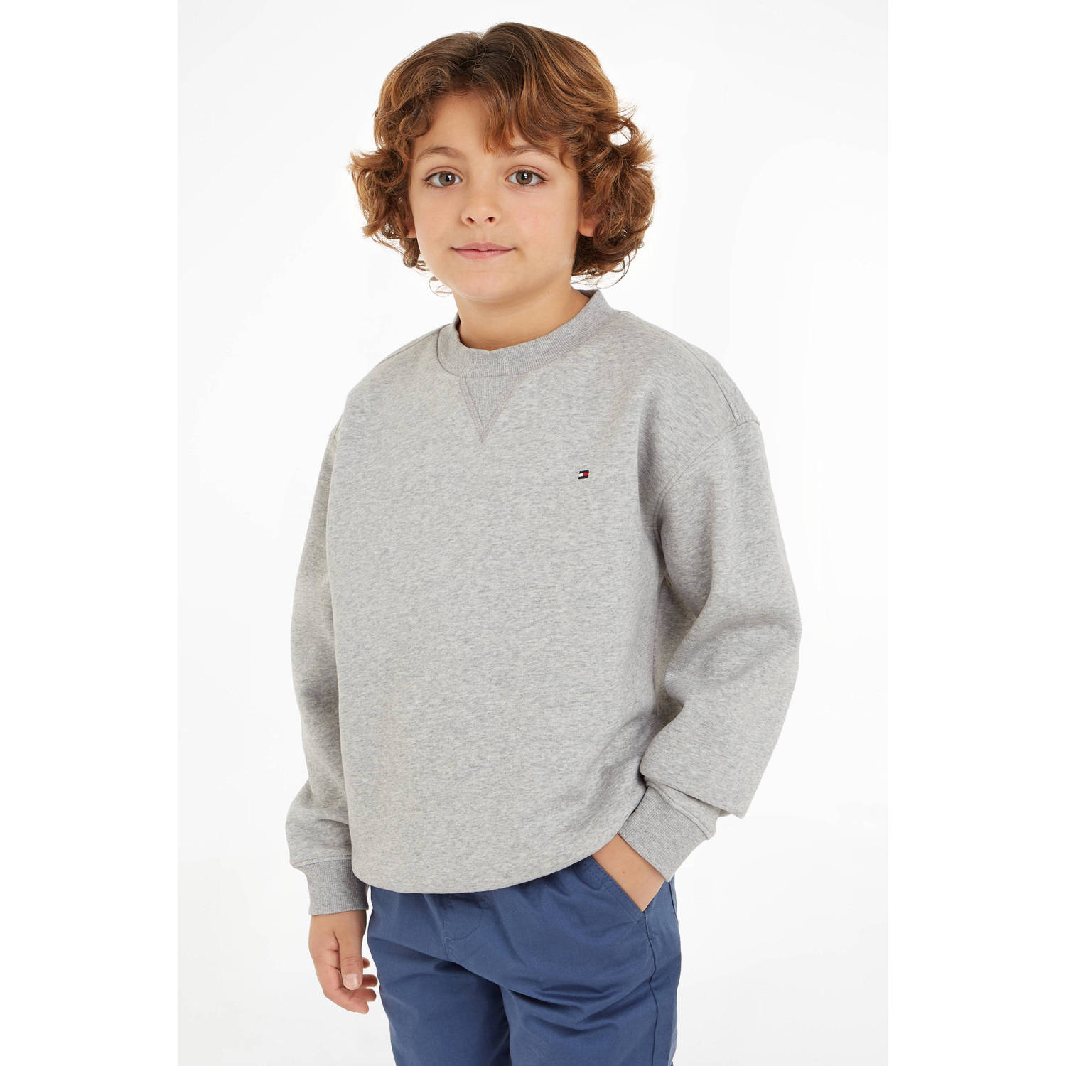 Tommy Hilfiger gemêleerde sweater lichtblauw