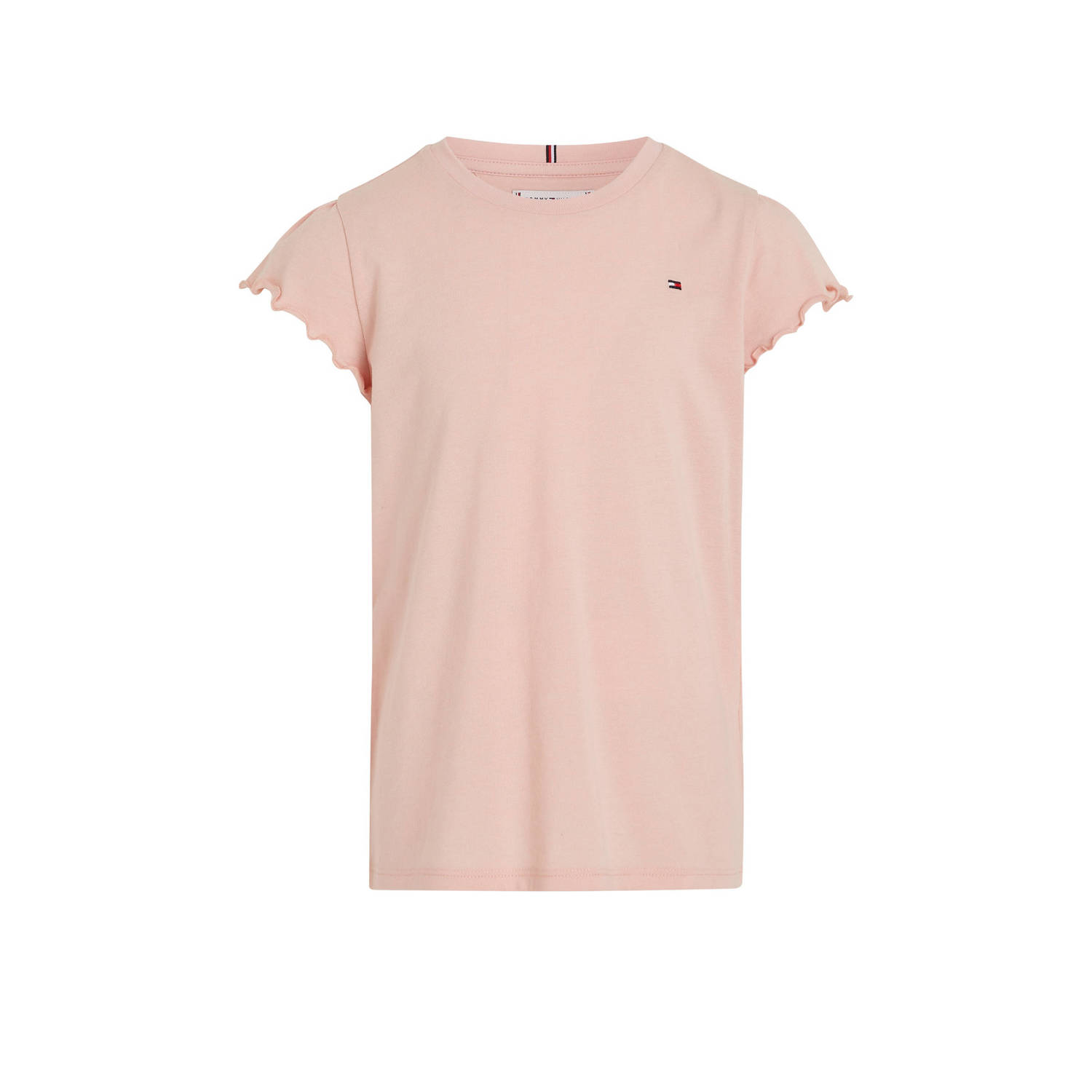 Tommy Hilfiger T-shirt Roze Meisjes Katoen Ronde hals Effen 122