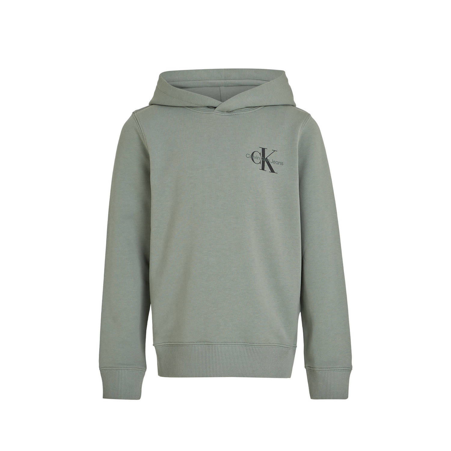 Calvin Klein hoodie met logo Sweater Groen Jongens Katoen Capuchon Logo 116