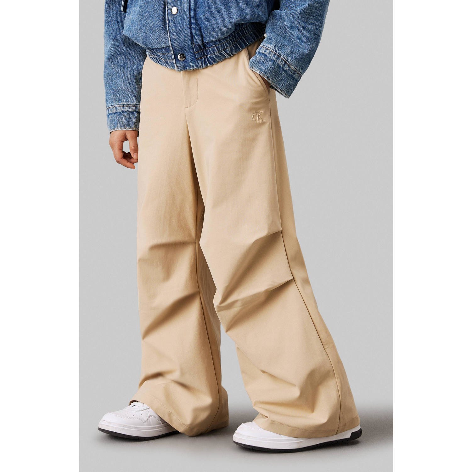 Calvin Klein Jeans Loose fit broek met plooien