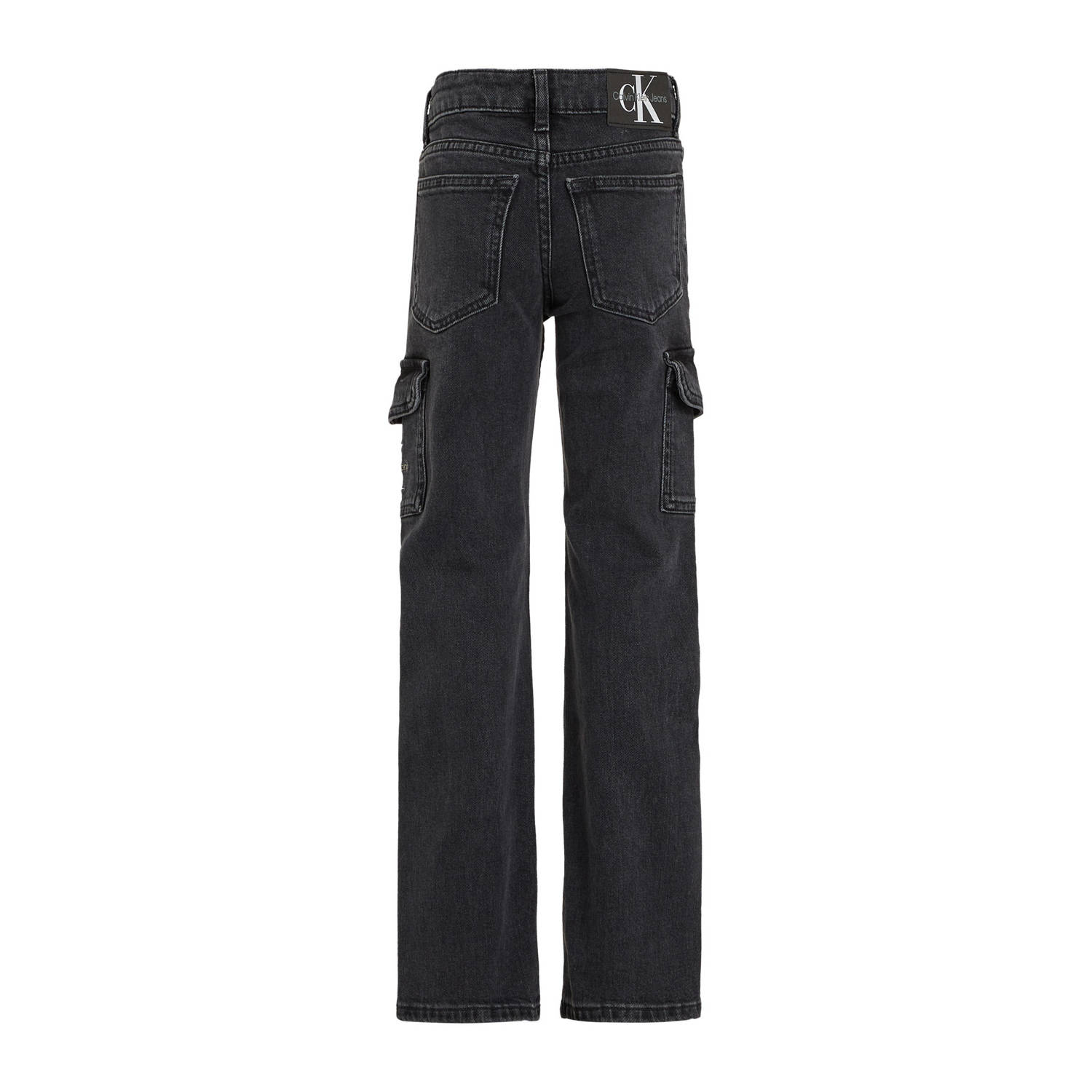 Calvin Klein high waist wide leg jeans MR STRAIGHT charcoal grey rgd
