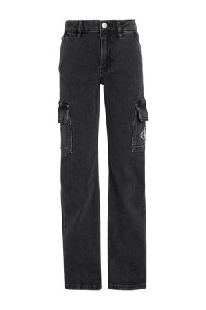 high waist wide leg jeans MR STRAIGHT charcoal grey rgd
