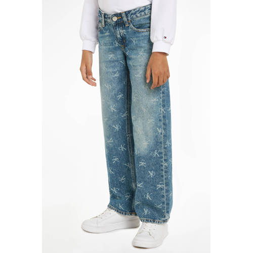 Calvin Klein straight leg jeans MR RELAXED met logo laser blue afbeelding