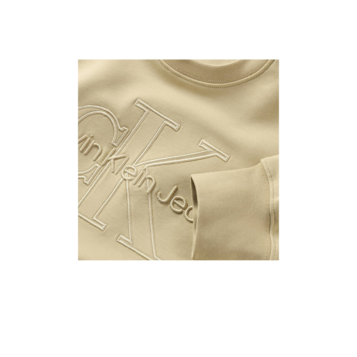 Calvin Klein sweater met logo beige