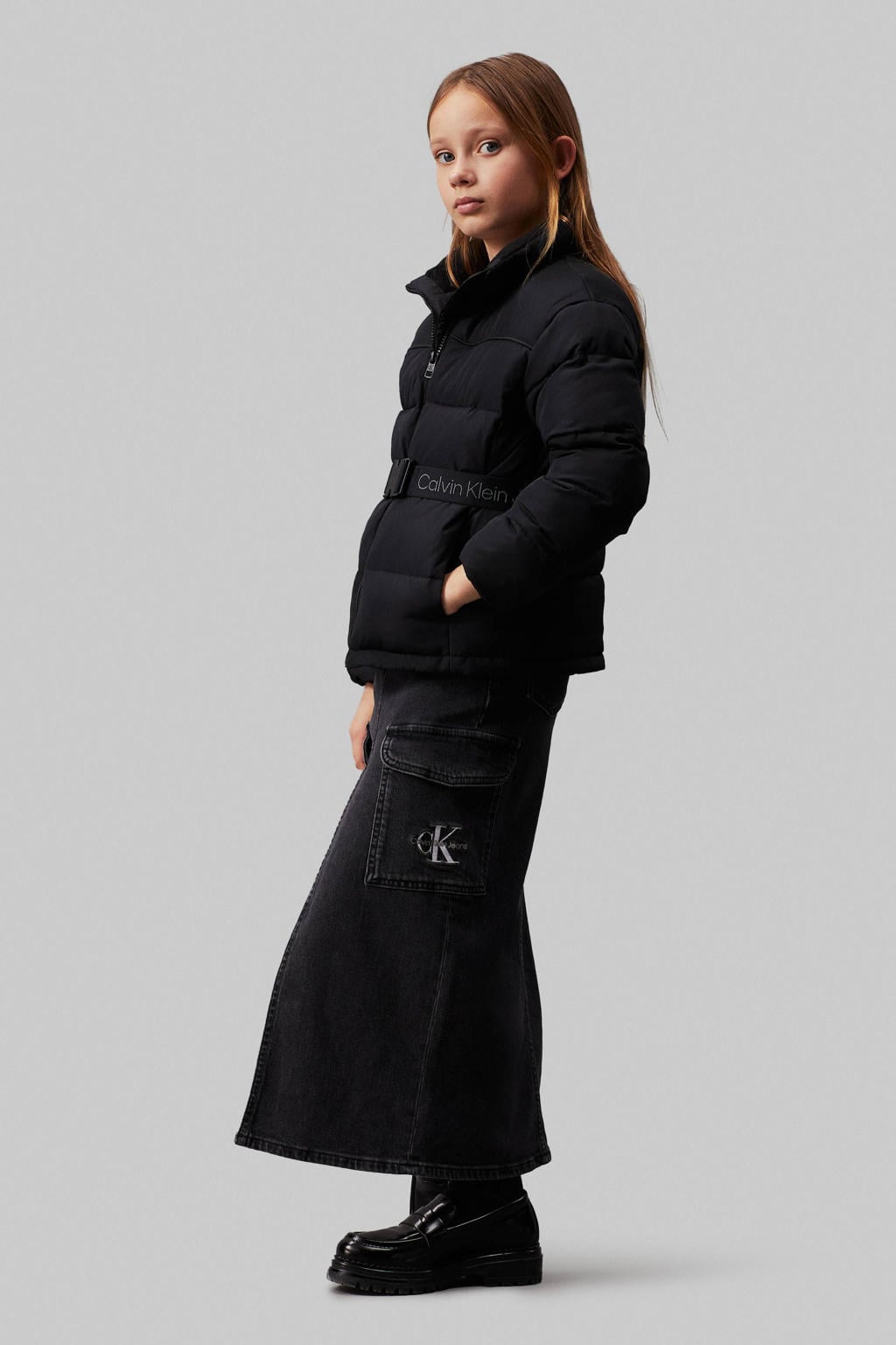 Calvin Klein gewatteerde jas zwart
