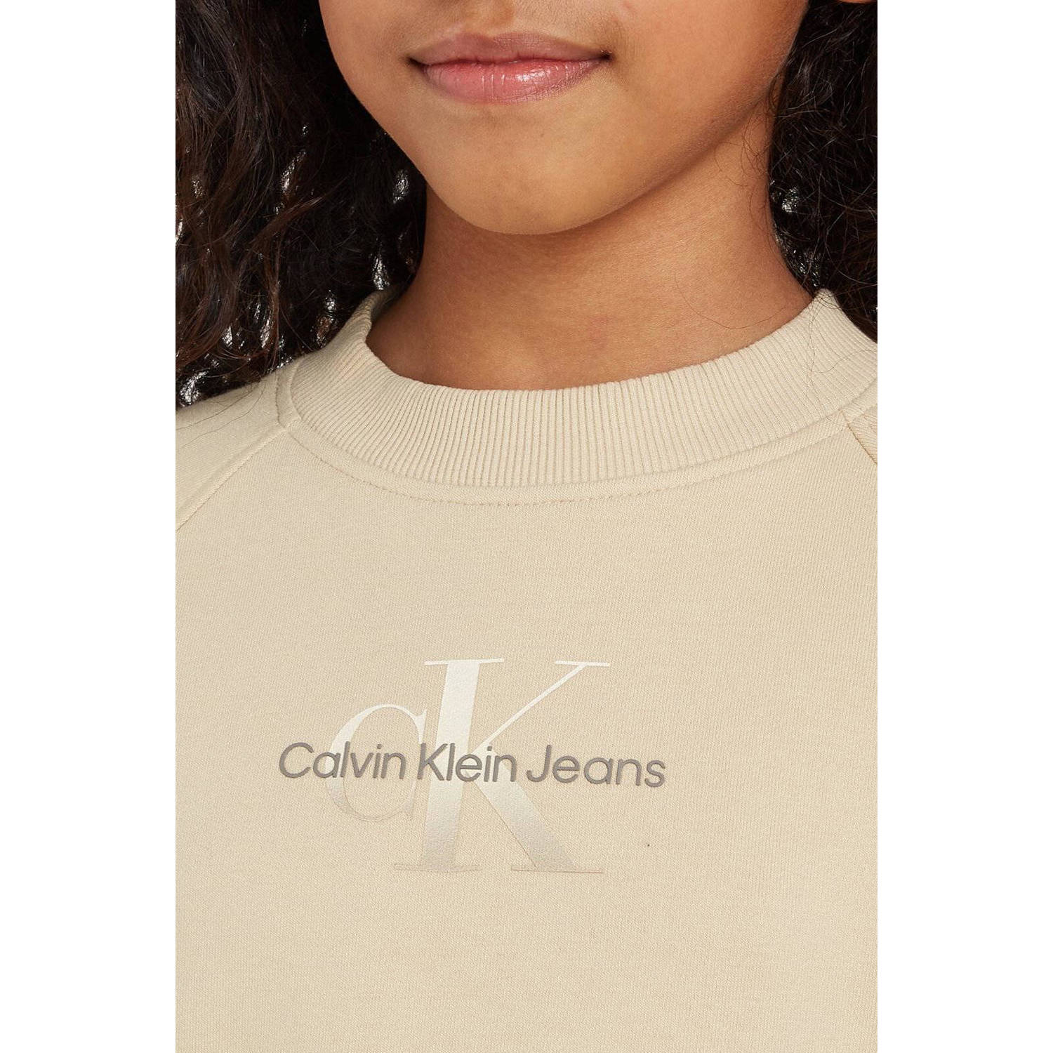 Calvin Klein sweater met logo beige