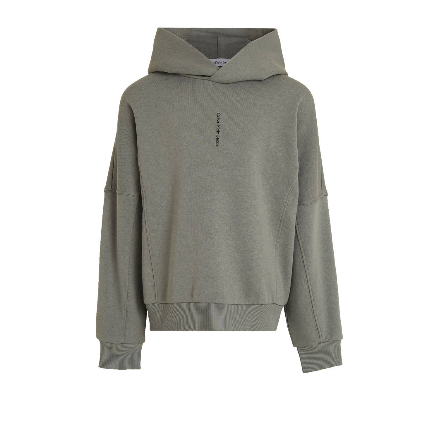 Calvin Klein hoodie met logo grijsgroen