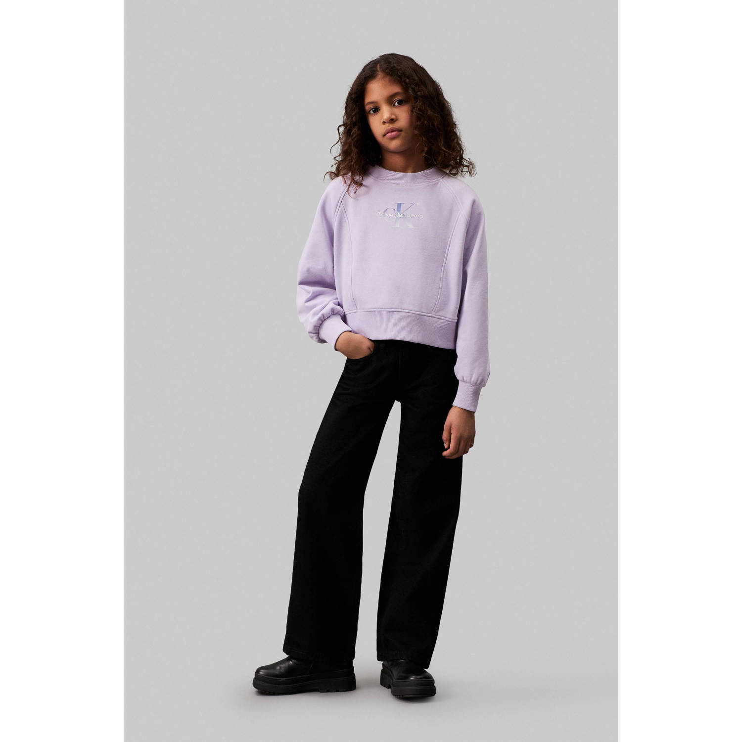 Calvin Klein sweater met logo lila