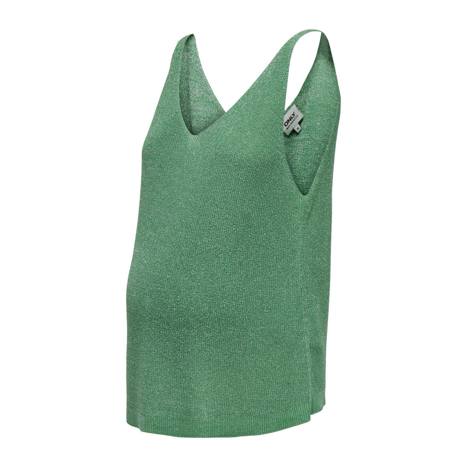 ONLY MATERNITY fijngebreide zwangerschapstop OLMSHINA groen Dames Viscose V-hals XXL