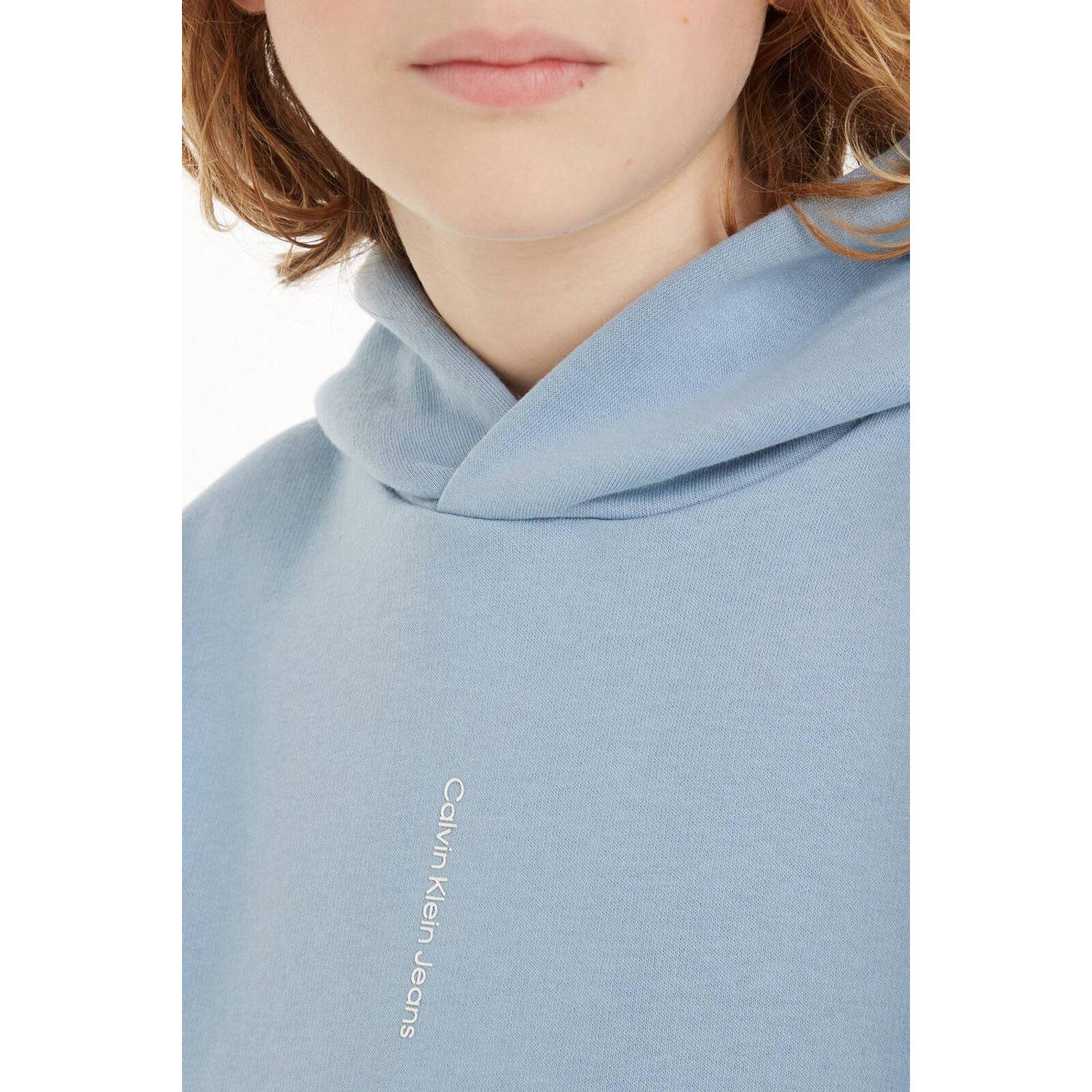 Calvin Klein hoodie met logo faded denim